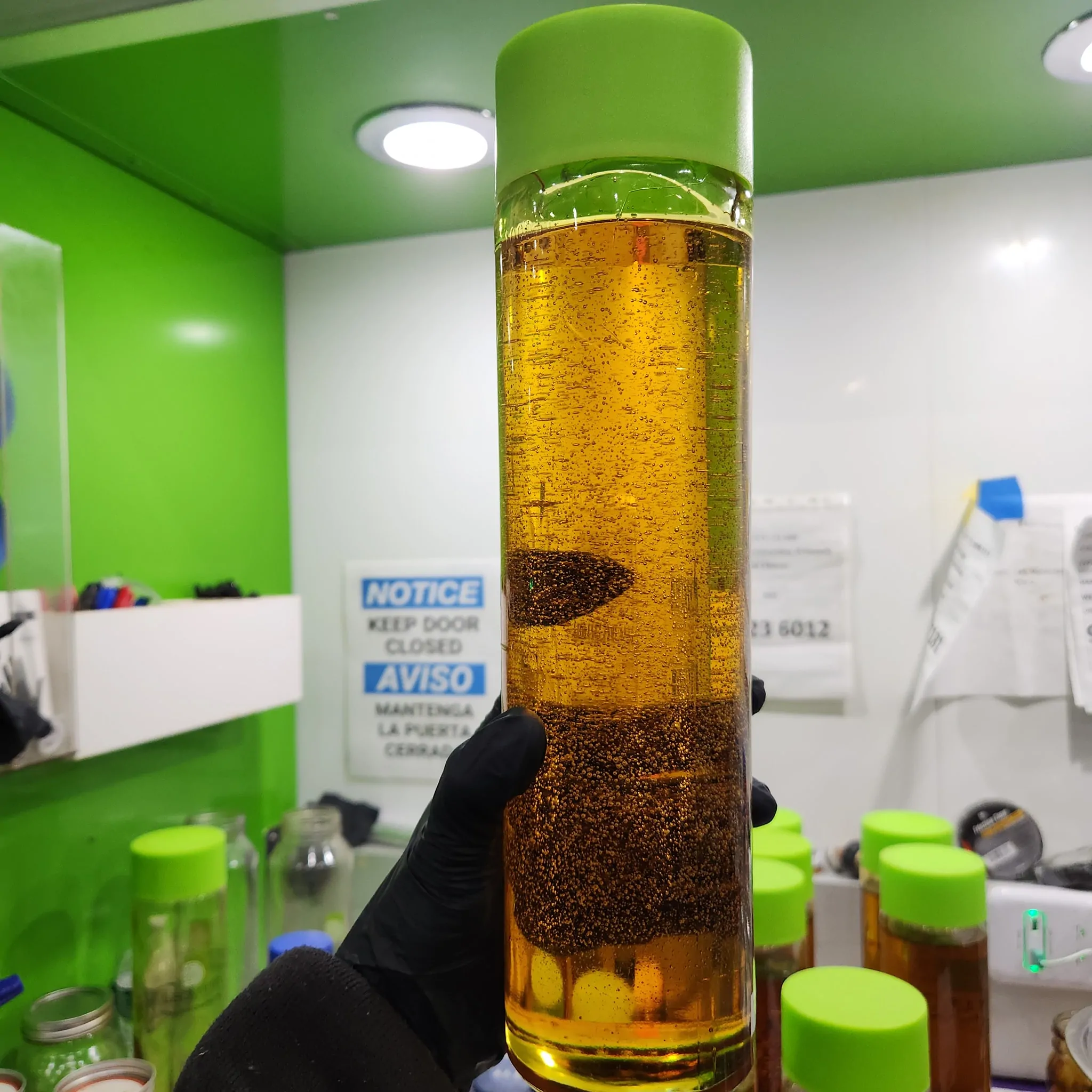 Large bottle of cannabis extract